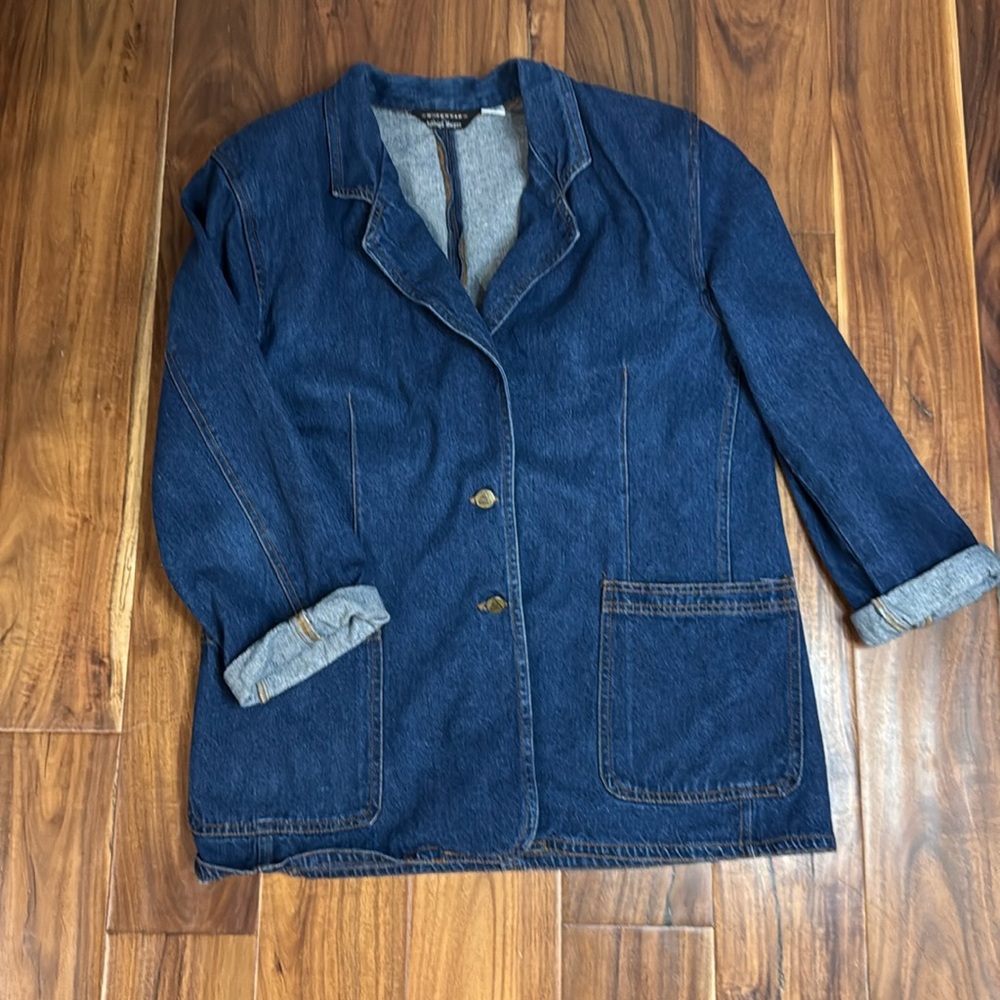 Vintage denim oversized blazer